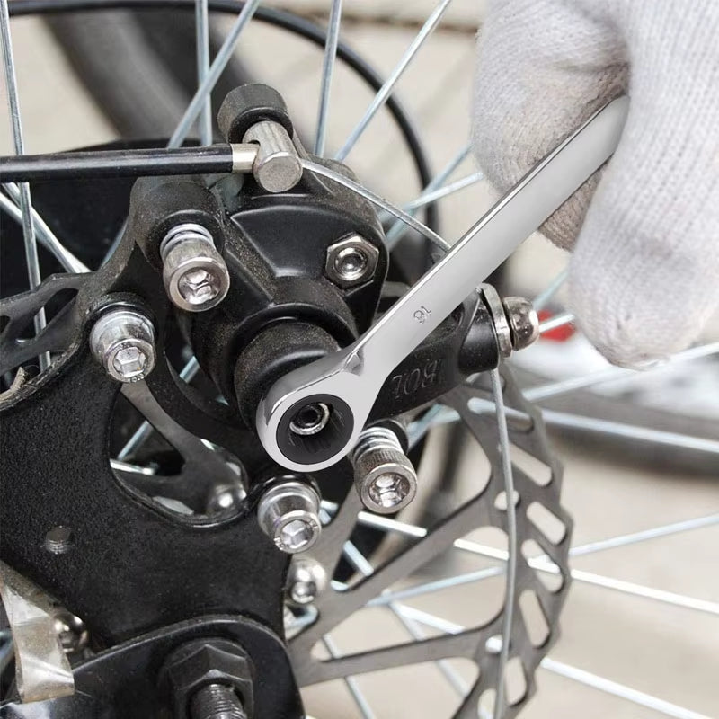 Ratcheting Combination Wrench Set,12 Point Box End and Open End Wrench Set Spanner Fit for Garage,Home DIY, Repair,Maintenance