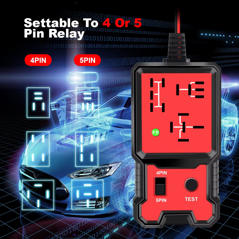 Automotive Electronic Relay Tester Car Relay Tester Universal 12V LED Indicator Light Car Battery Checker Car Accessories